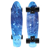 CHI YUAN 22"Galaxy Graphic Printed Mini Cruiser Plastic Skateboard
