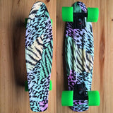 CHI YUAN 22"Galaxy Graphic Printed Mini Cruiser Plastic Skateboard