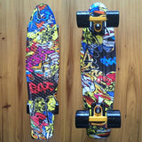 CHI YUAN 22" Skull Graphic Printed Mini Cruiser Plastic Skateboard