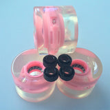 1Set (4 pcs) Blank Pro LED LIGHT UP Cuiser Wheels Flashing 60 x 45 mm Fits 22 Inch